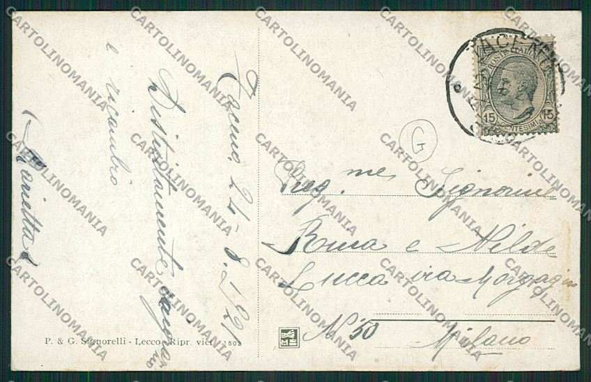 Lecco Taceno cartolina QQ7261 – retro
