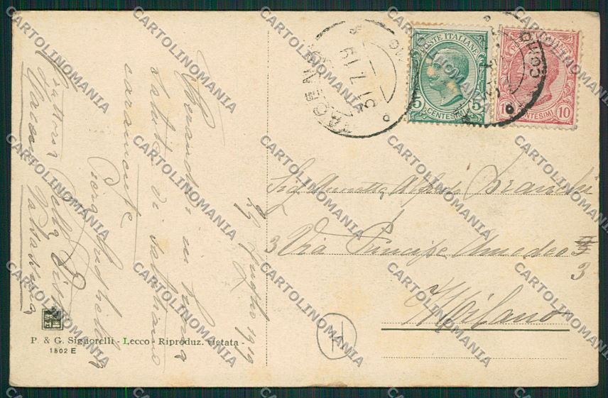Lecco Taceno cartolina QQ7263 – retro