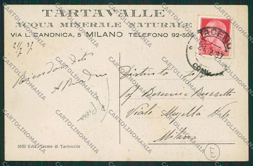 Lecco Tartavalle PIEGA cartolina QQ7265 – retro