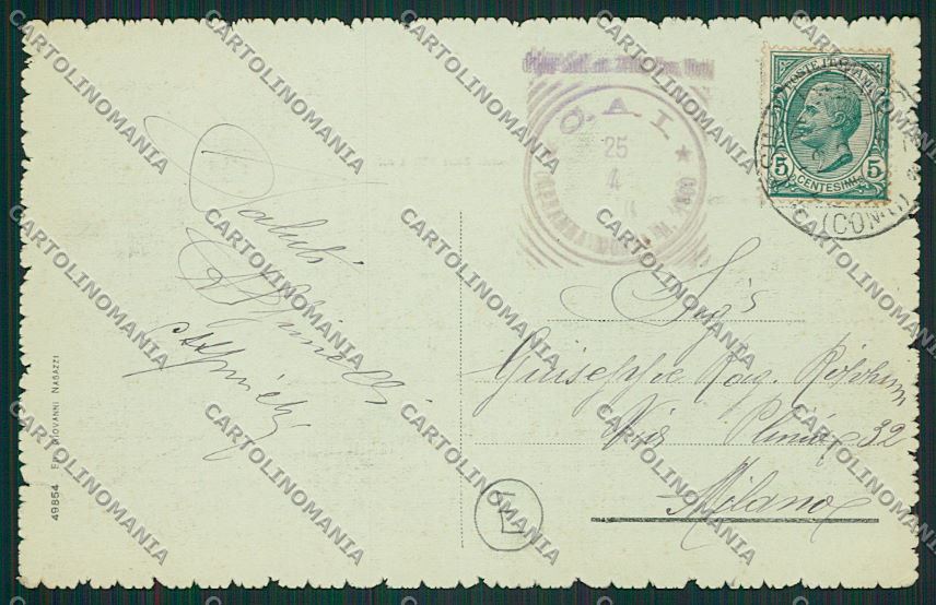 Lecco Rifugio Grigna Settentrionale cartolina QQ7284 – retro