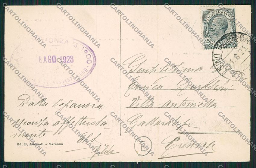 Lecco Rifugio Grigna Settentrionale cartolina QQ7286 – retro