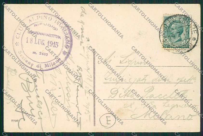 Lecco Rifugio Grigna cartolina QQ7291 – retro