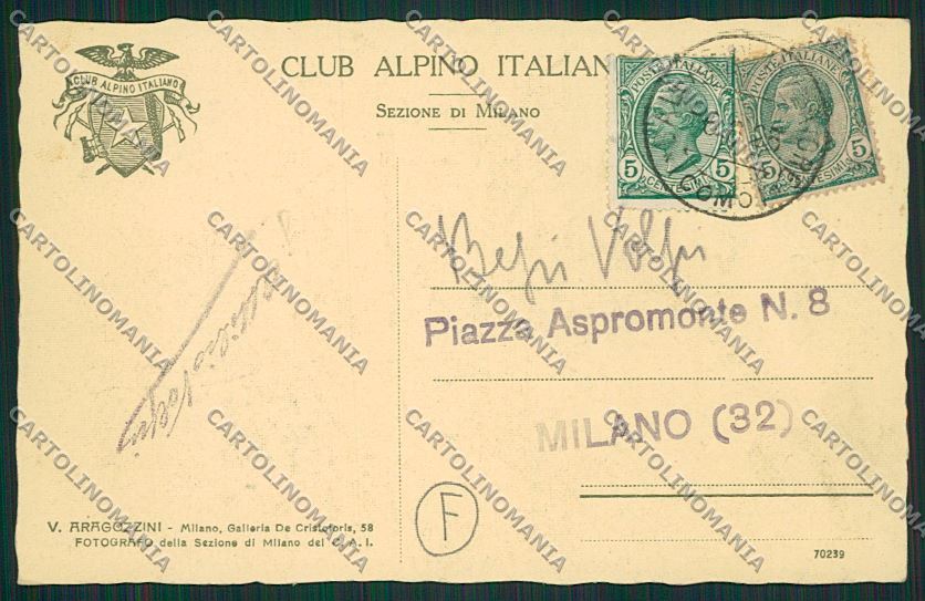 Lecco Rifugio Grignetta cartolina QQ7292 – retro