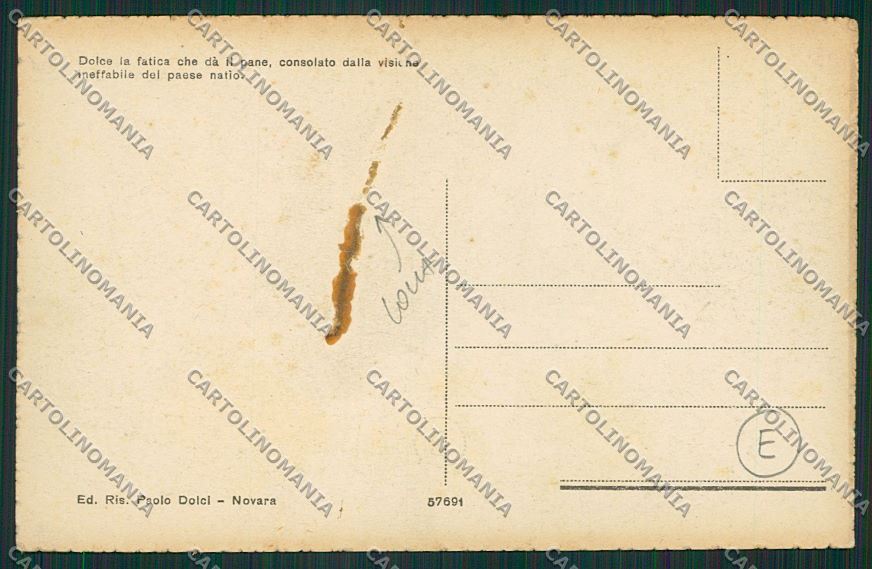 Lecco Cassina Bacologia Setificio cartolina QQ7303 – retro