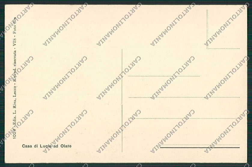 Lecco Promessi Sposi Manzoni serie 25 cartoline cartolina QQ7311 – retro