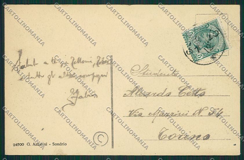 Sondrio città cartolina QQ7340 – retro