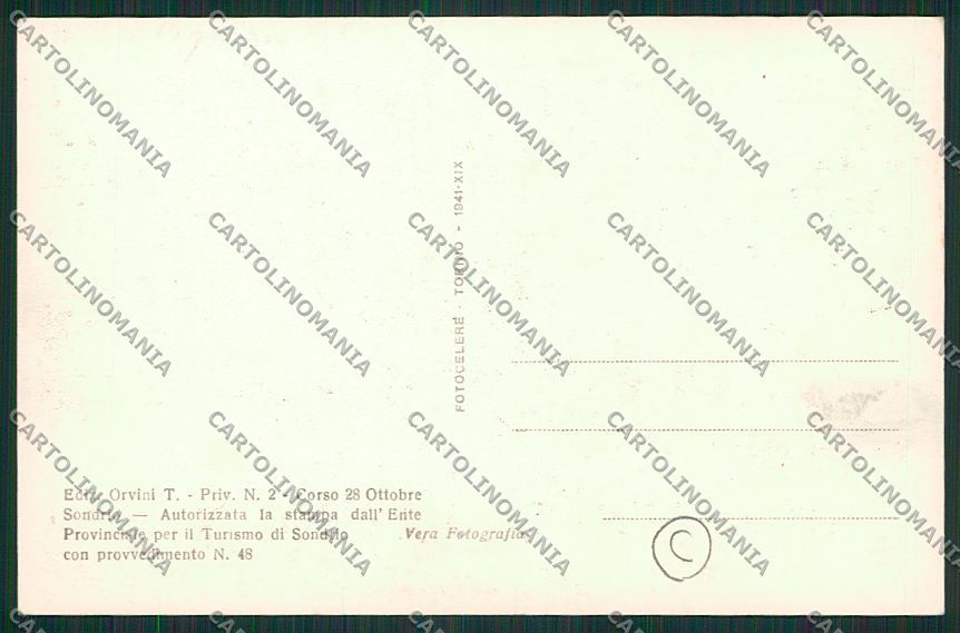 Sondrio città Foto cartolina QQ7358 – retro