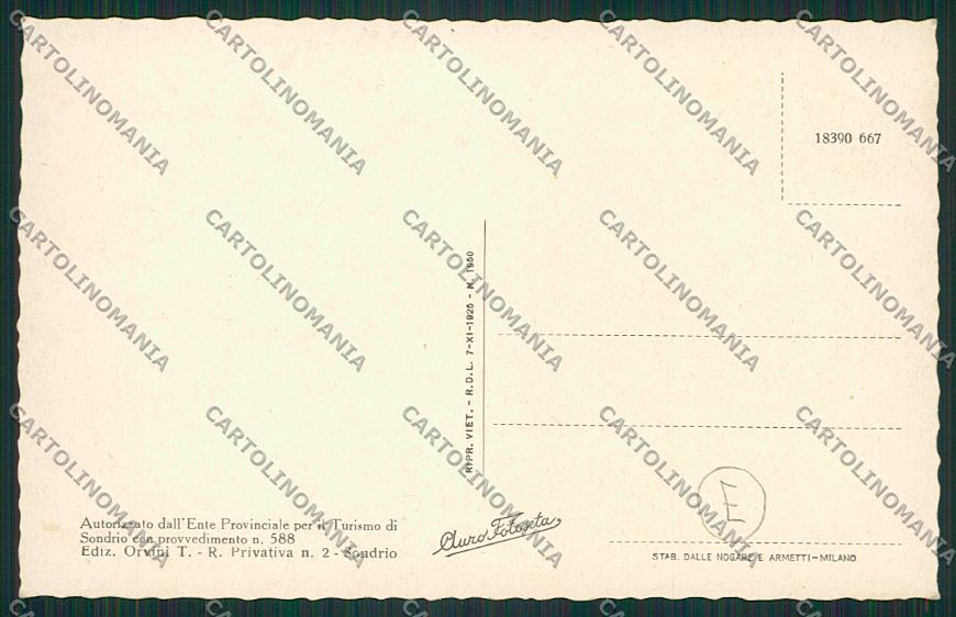 Sondrio città cartolina QQ7382 – retro