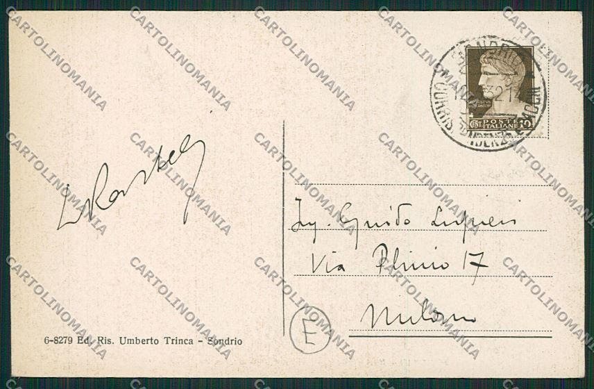 Sondrio città cartolina QQ7384 – retro