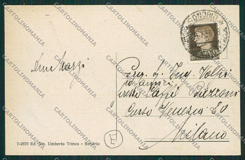 Sondrio città cartolina QQ7388 – retro
