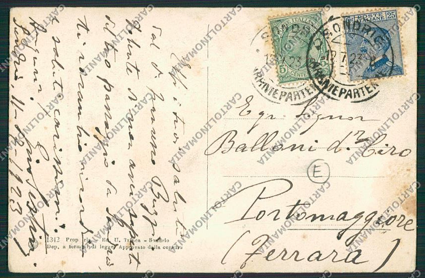 Sondrio città cartolina QQ7396 – retro