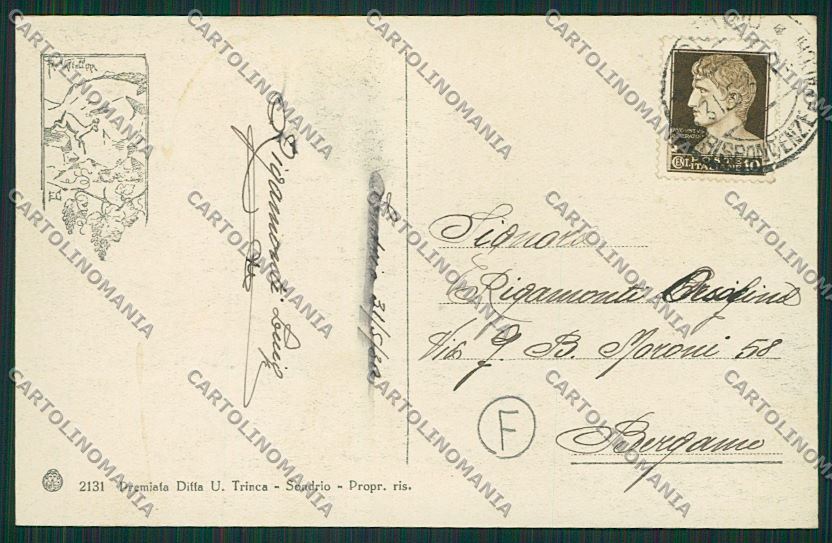 Sondrio città cartolina QQ7398 – retro