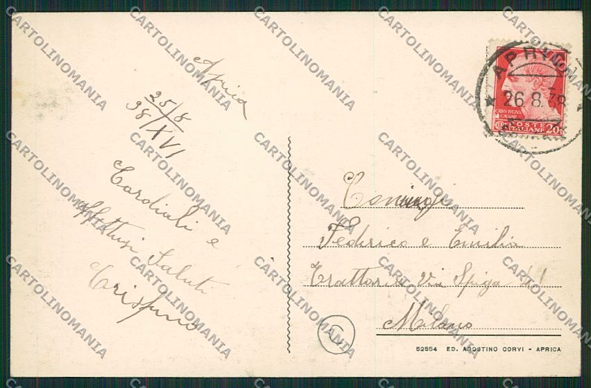 Sondrio Aprica cartolina QQ7419 – retro