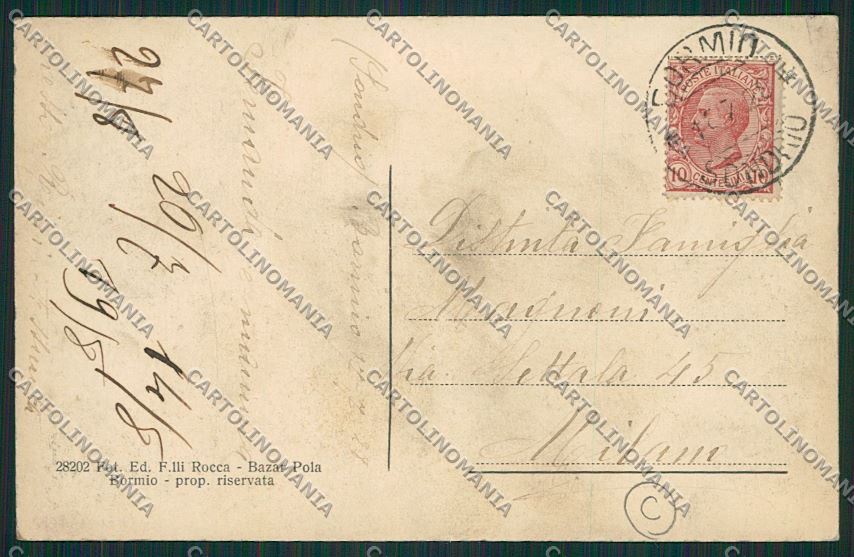 Sondrio Bormio cartolina QQ7457 – retro