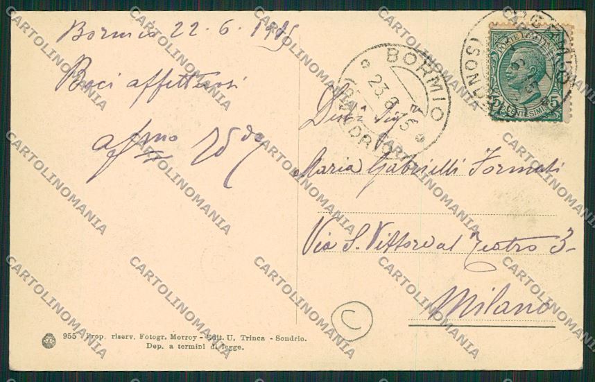 Sondrio Bormio cartolina QQ7470 – retro
