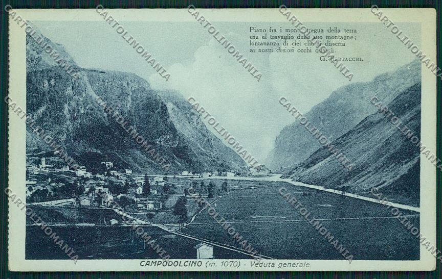 Sondrio Campodolcino Bertacchi ABRASA cartolina QQ7481 – fronte