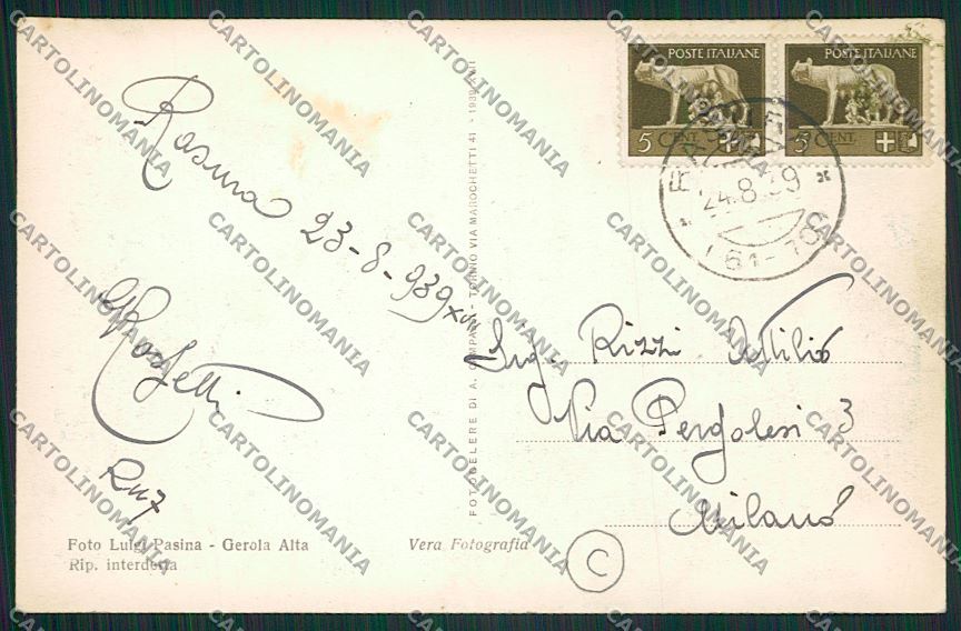 Sondrio Gerola Foto cartolina QQ7505 – retro