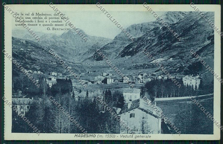 Sondrio Madesimo Bertacchi cartolina QQ7516 – fronte