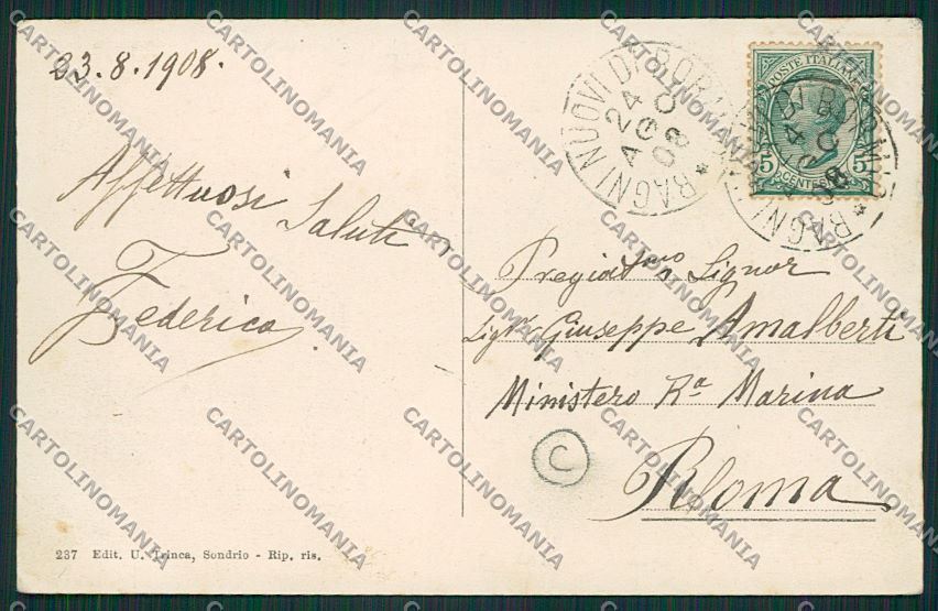 Sondrio Passo Stelvio Cantoniera cartolina QQ7532 – retro
