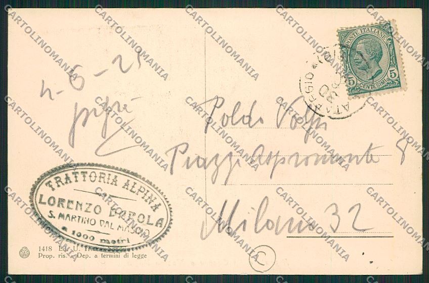 Sondrio Masino cartolina QQ7593 – retro