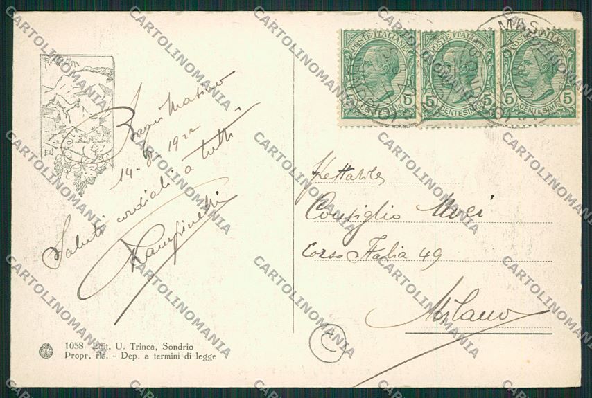Sondrio Masino cartolina QQ7594 – retro