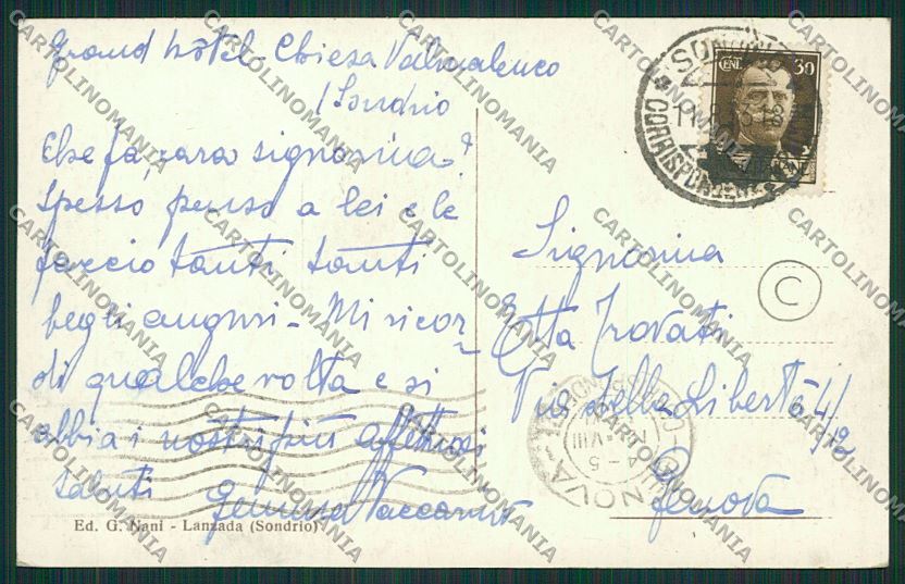 Sondrio Chiesa Foto cartolina QQ7696 – retro