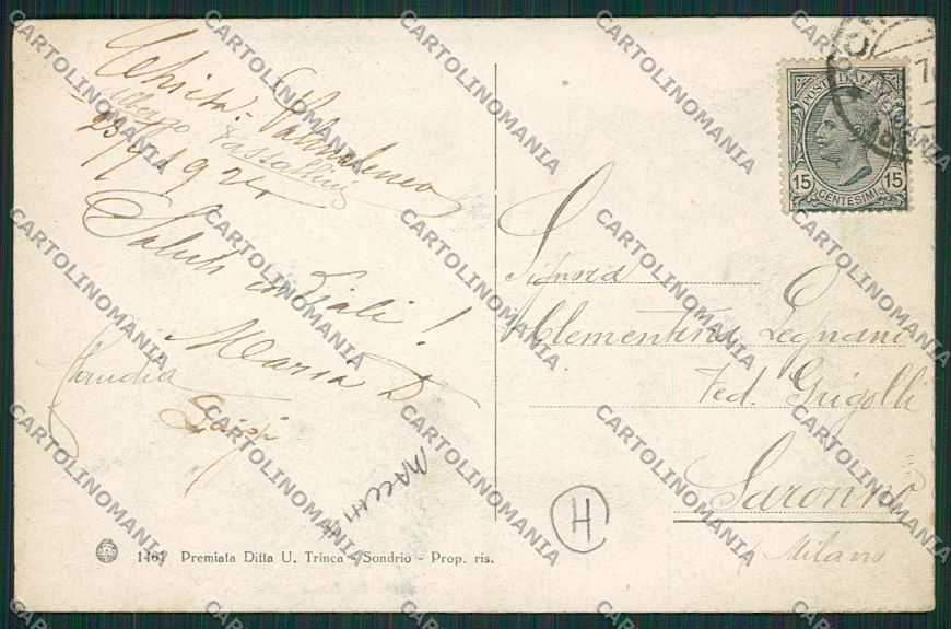 Sondrio Chiesa MACCHIA cartolina QQ7699 – retro