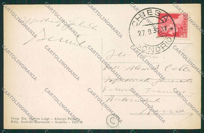 Sondrio Primolo cartolina QQ7702 – retro