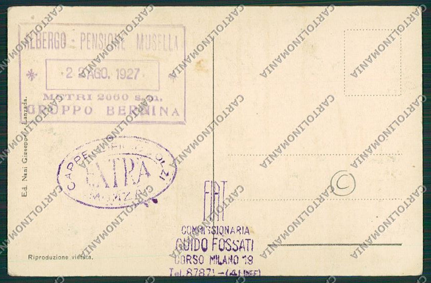 Sondrio Valmalenco cartolina QQ7736 – retro