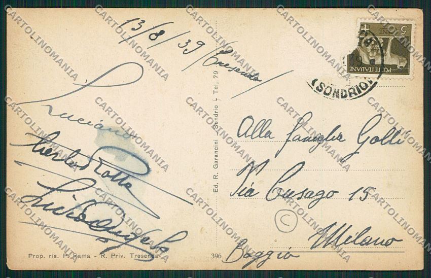 Sondrio Tresenda cartolina QQ7738 – retro