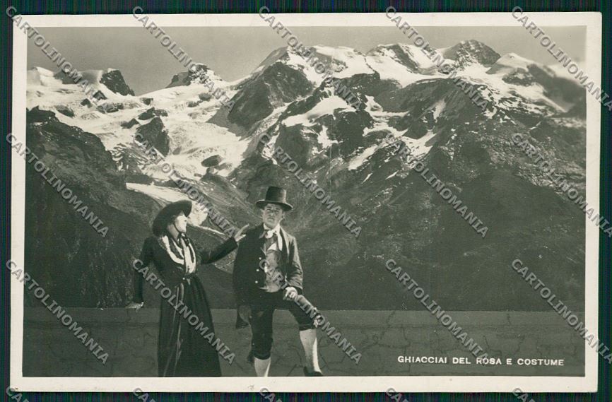 Torino Aosta Ghiacciai del Rosa Costumi Foto cartolina QQ7756 – fronte
