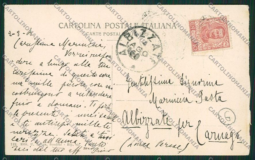 Sondrio Sortenna cartolina QQ7779 – retro