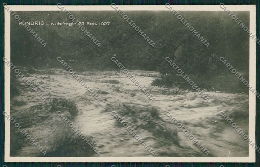 Sondrio Alluvione Foto cartolina QQ7780 – fronte