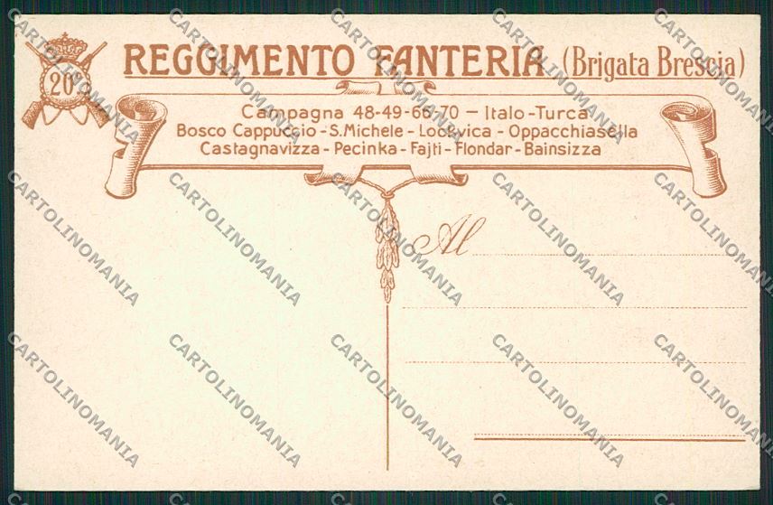 Militari Reggimentale Brescia cartolina QQ7786 – retro