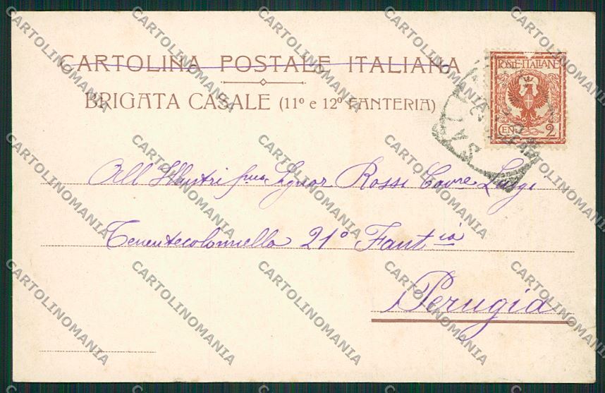 Militari Reggimentale Brigata Casale cartolina QQ7788 – retro