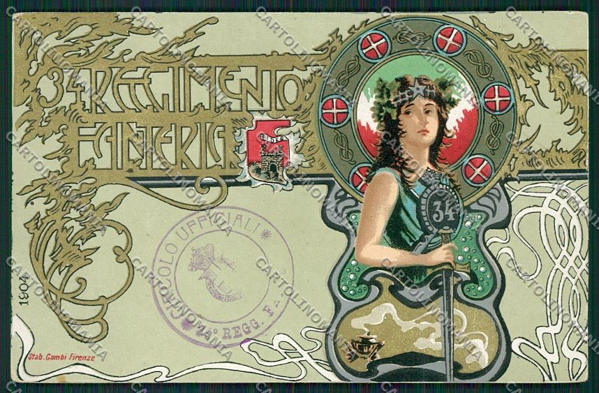 Militari Reggimentale Fanteria cartolina QQ7793 – fronte