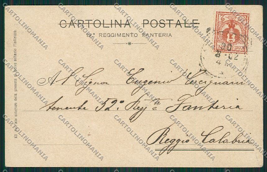 Militari Reggimentale Villafranca La Pernisa cartolina QQ7794 – retro