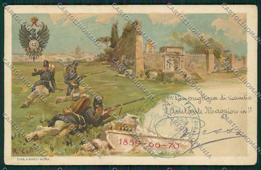 Militari Reggimentale Cavi cartolina QQ7795 – fronte