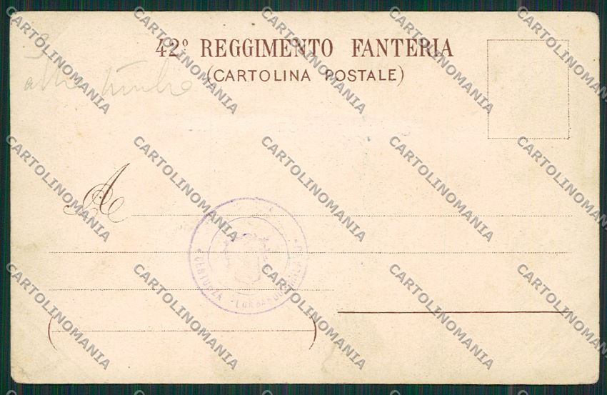Militari Reggimentale Cavi cartolina QQ7795 – retro