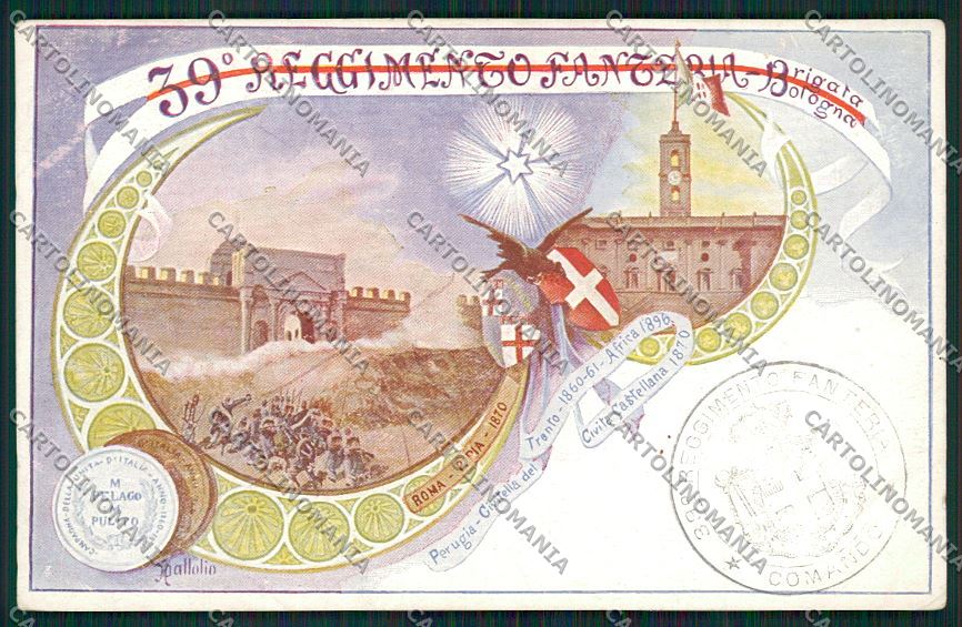 Militari Reggimentale Brigata Bologna Civita Castellana Perugia cartolina QQ7799 – fronte