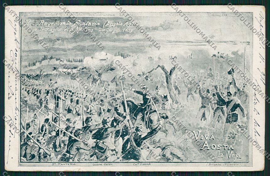 Militari Reggimentale Brigata Aosta Cenni cartolina QQ7803 – fronte