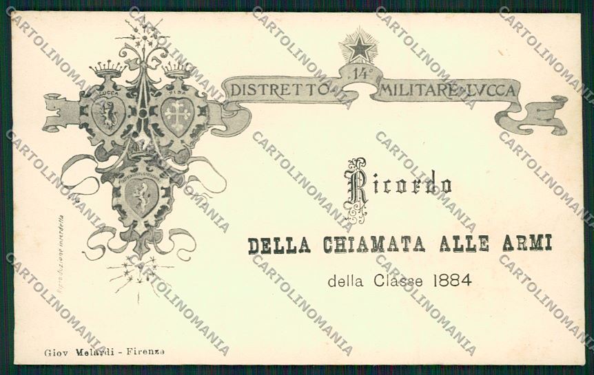 Militari Reggimentale Lucca cartolina QQ7810 – fronte