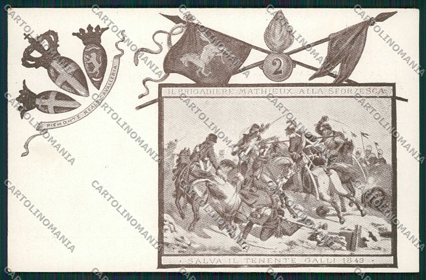 Militari Reggimentale Vercelli Sforzesca Cavalleria Piemonte cartolina QQ7816 – fronte