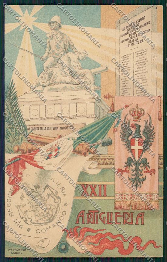 Militari Reggimentale Adua Palermo cartolina QQ7825 – fronte