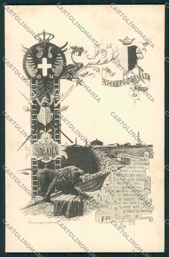 Militari Reggimentale Bari cartolina QQ7826 – fronte