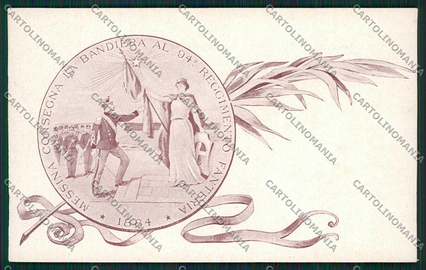 Militari Reggimentale Messina cartolina QQ7833 – fronte