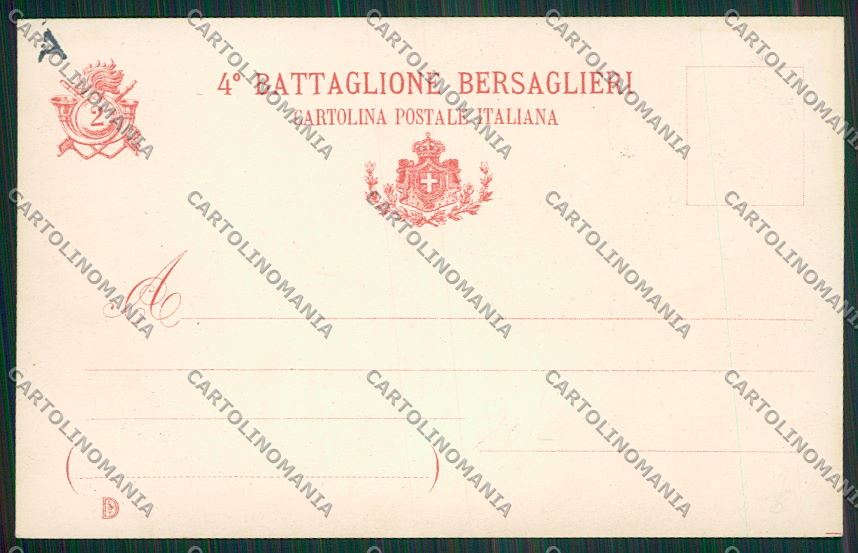Militari Reggimentale Bersaglieri cartolina QQ7837 – retro