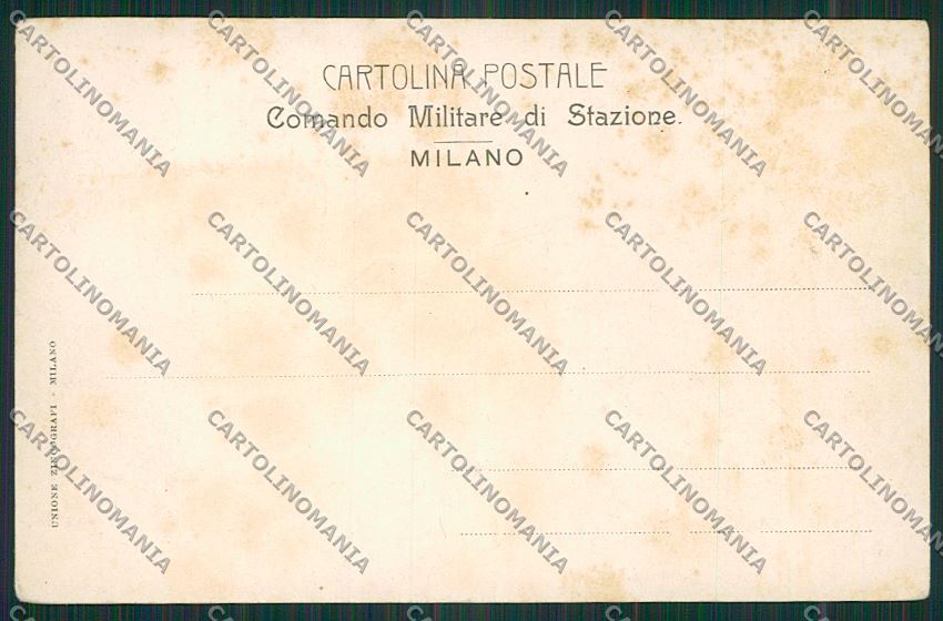 Militari Reggimentale Milano Stazione Faccioli cartolina QQ7843 – retro
