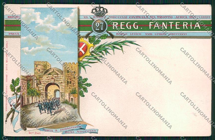 Militari Reggimentale Fanteria Roma cartolina QQ7845 – fronte