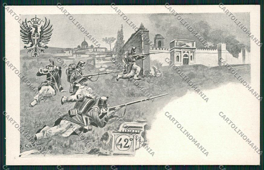 Militari Reggimentale Cavi cartolina QQ7846 – fronte